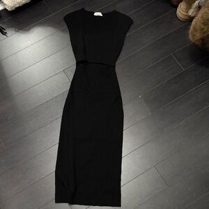 Wilfred Elegant Black Midi Dress